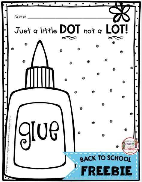 Just A Dot Not A Lot Free Printable